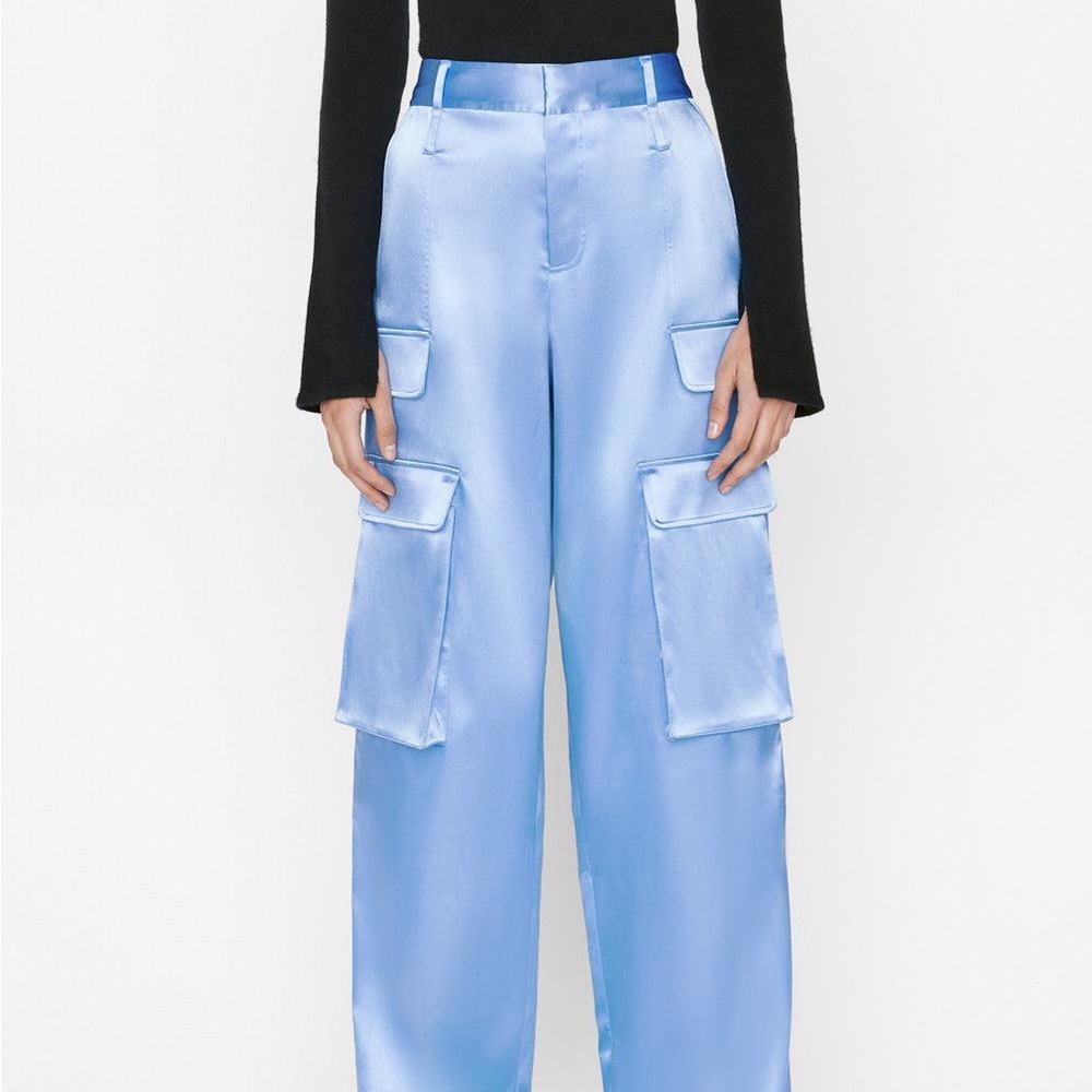 Frame satin cargo pants